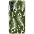 Feathers in Bloom Army Green — S23 Plus Samsung Galaxy Bio-degradable Case — Finnaij