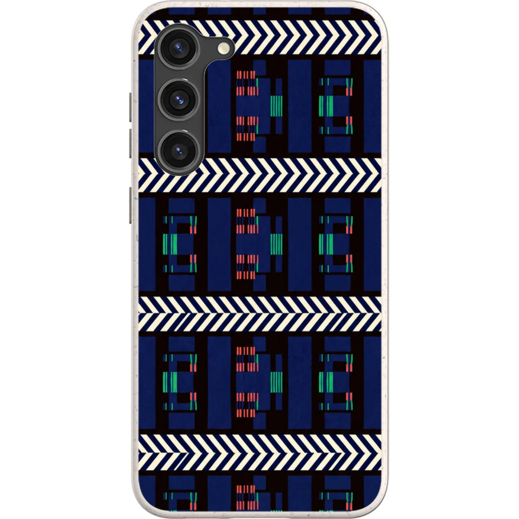 Midnight Aso-Oke by Ada Okoye — S23 Plus Samsung Galaxy Bio-degradable Case — Finnaij