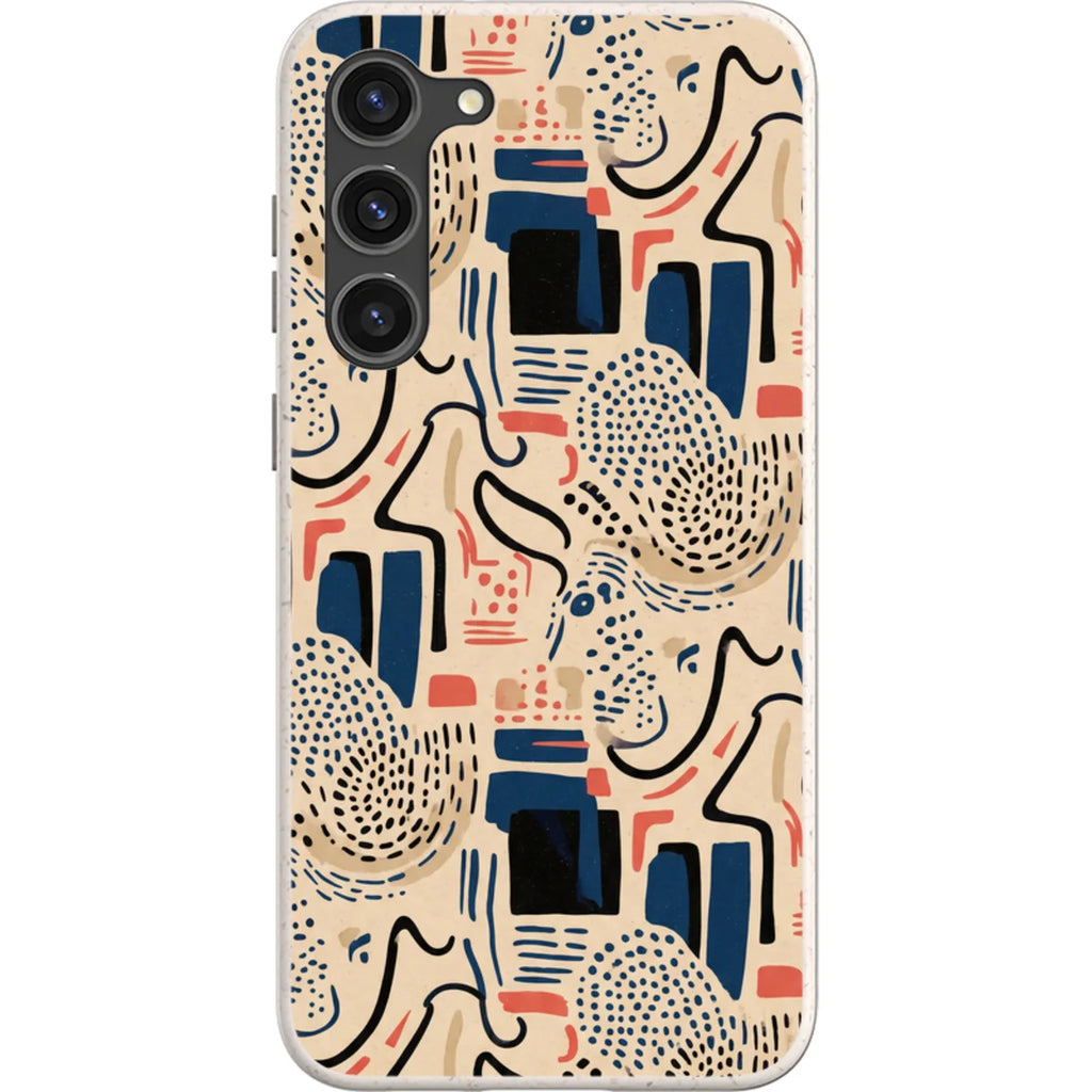Sandstone Adire by Ada Okoye — S23 Plus Samsung Galaxy Bio-degradable Case — Finnaij