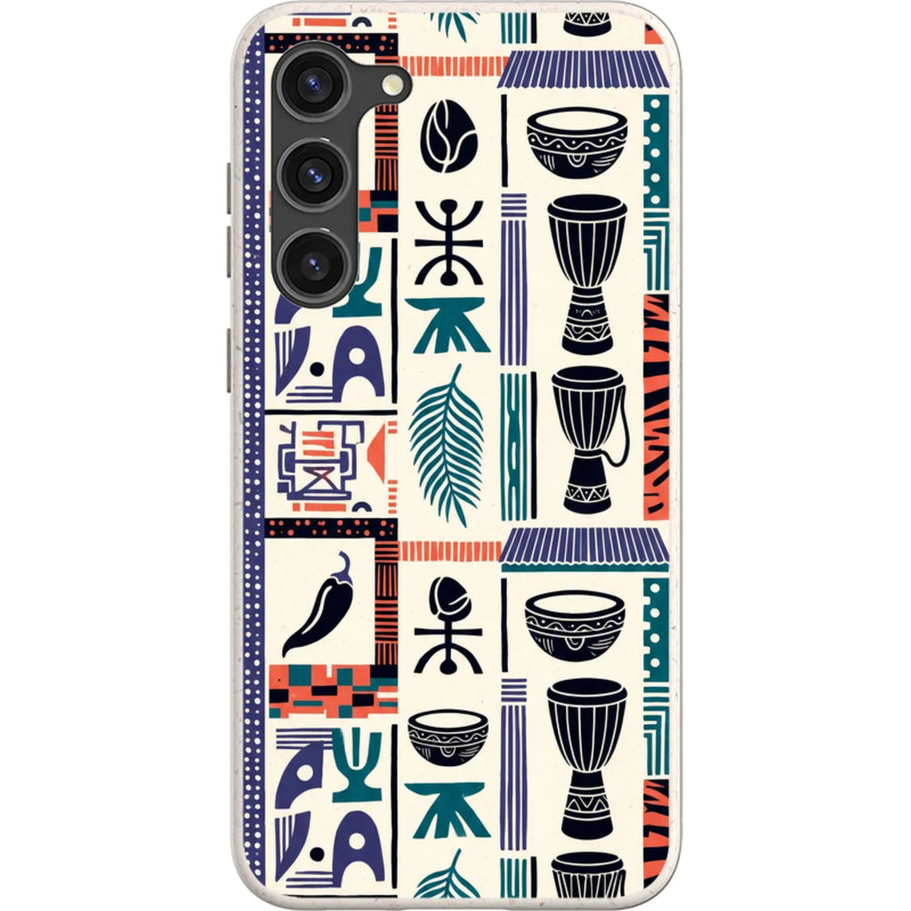 Market Day Icons by Ada Okoye — S23 Plus Samsung Galaxy Bio-degradable Case — Finnaij