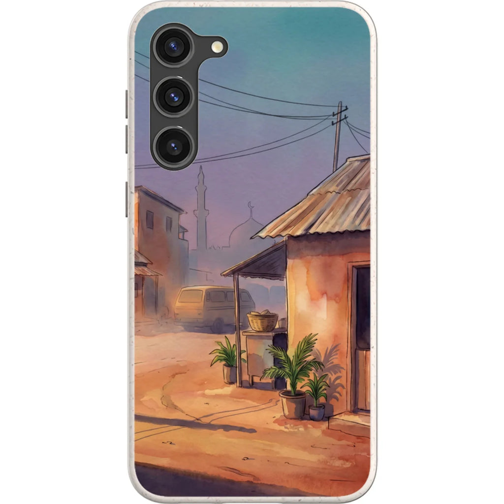 City Edge Quiet Street by Tobi Akinyemi — S23 Plus Samsung Galaxy Bio-degradable Case — Finnaij
