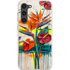 Tropical Flowers by Frida Lövström — S23 Plus Samsung Galaxy Bio-degradable Case — Finnaij
