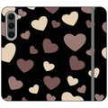 White & Black Hearts Vegan Leather — S23 Plus Wallet Case — Finnaij