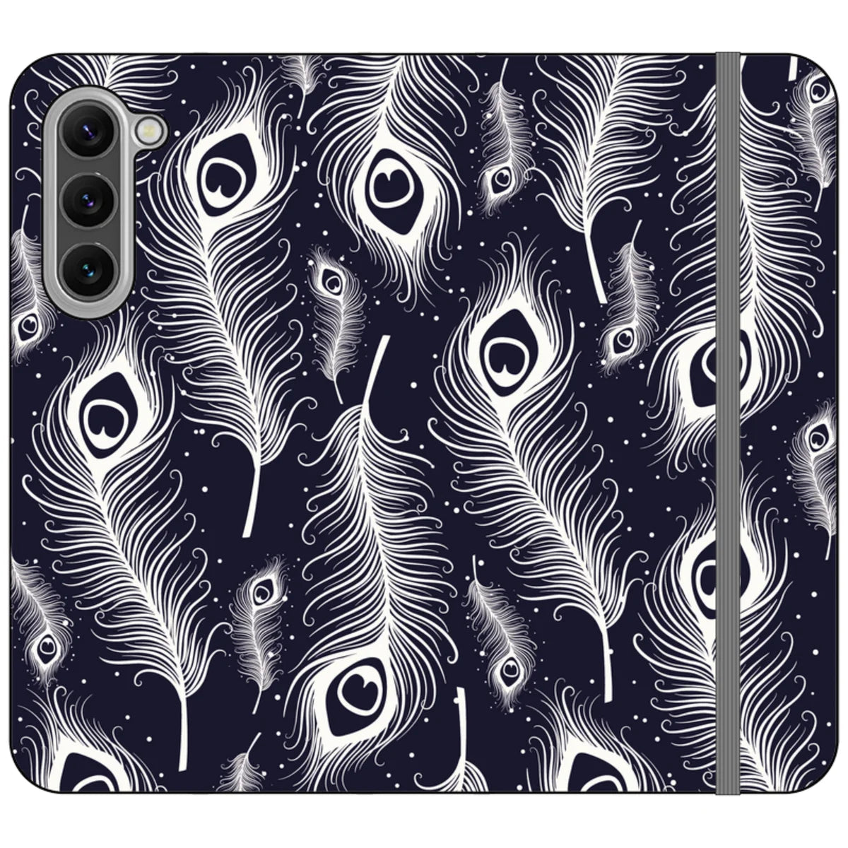 Feathers in Bloom Vegan Leather — S23 Plus Wallet Case — Finnaij