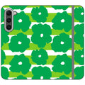 Bold Floral Green Vegan Leather — S23 Plus Wallet Case — Finnaij