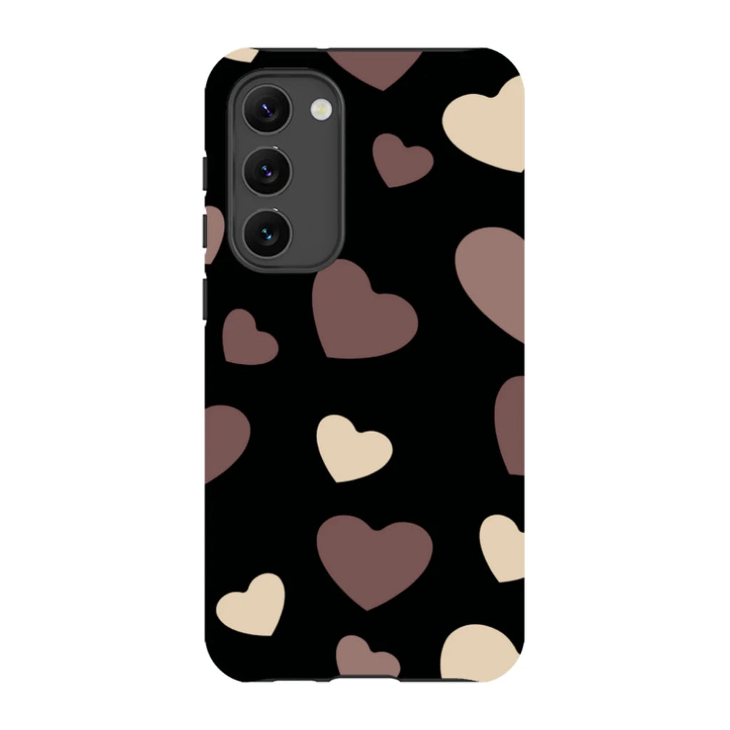 White & Black Hearts — S23 Plus Tough Case — Finnaij