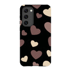 White & Black Hearts — S23 Plus Tough Case — Finnaij