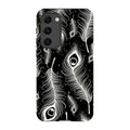 Feathers in Bloom Black — S23 Plus Tough Case — Finnaij