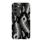 Feathers in Bloom Black — S23 Plus Tough Case — Finnaij
