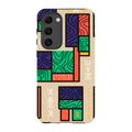 Ankara Blocks on Sand by Ada Okoye — S23 Plus Tough Case — Finnaij