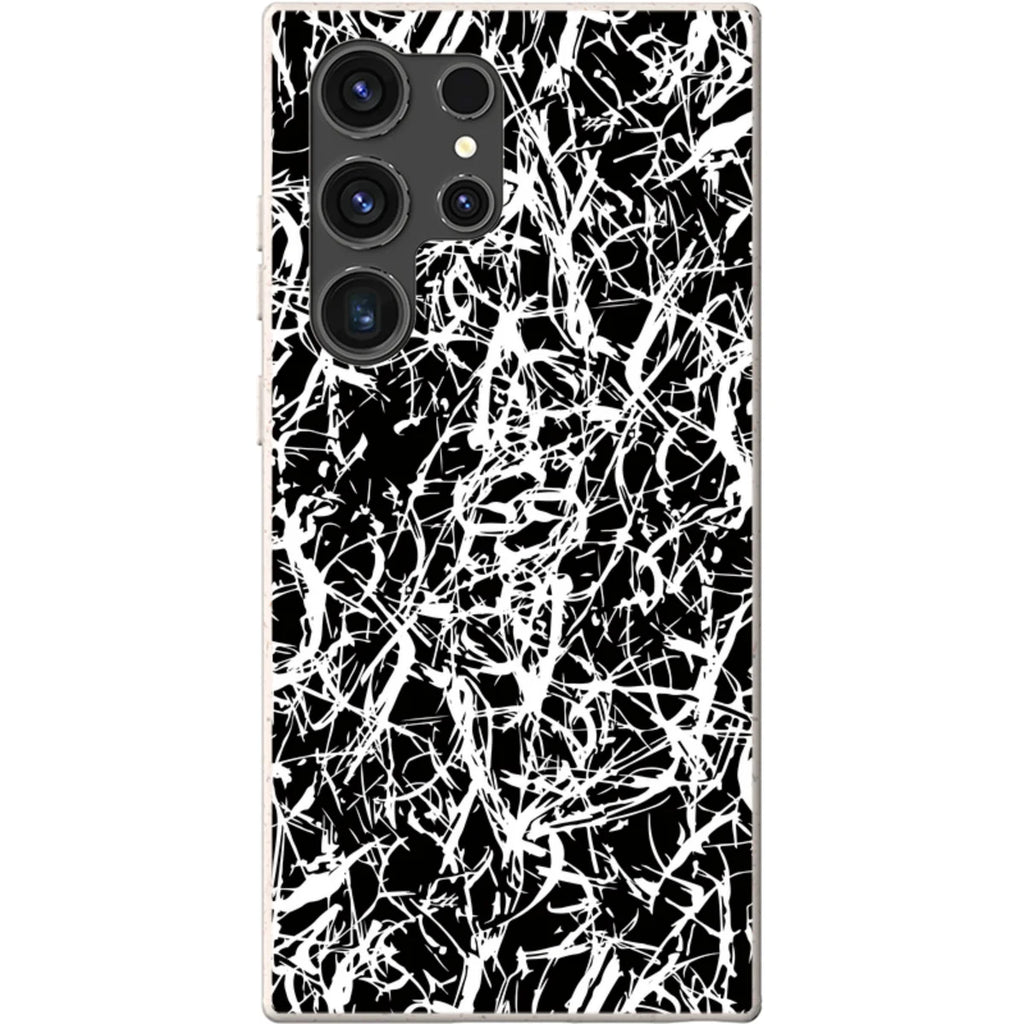 Black-White Grunge — S23 Ultra Samsung Galaxy Bio-degradable Case — Finnaij
