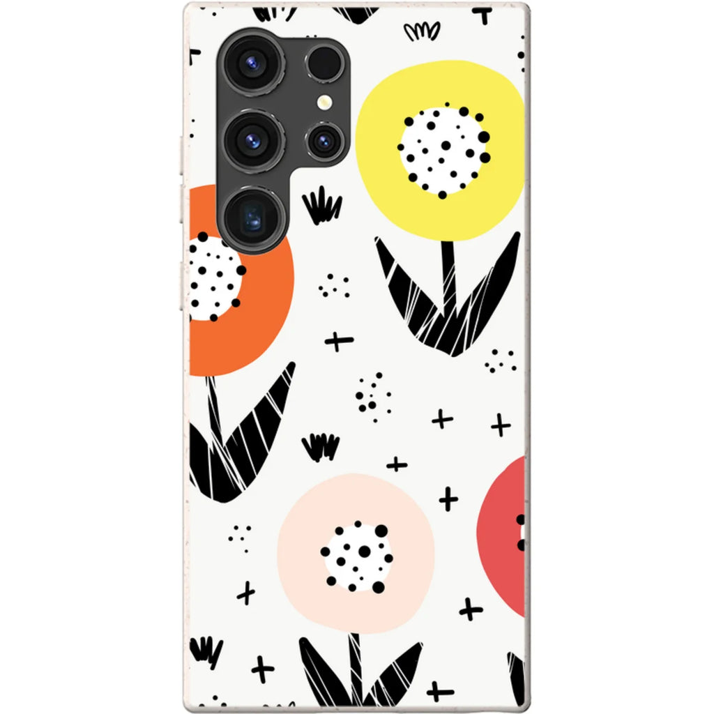Botanical Doodle — S23 Ultra Samsung Galaxy Bio-degradable Case — Finnaij