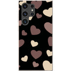 White & Black Hearts — S23 Ultra Samsung Galaxy Bio-degradable Case — Finnaij