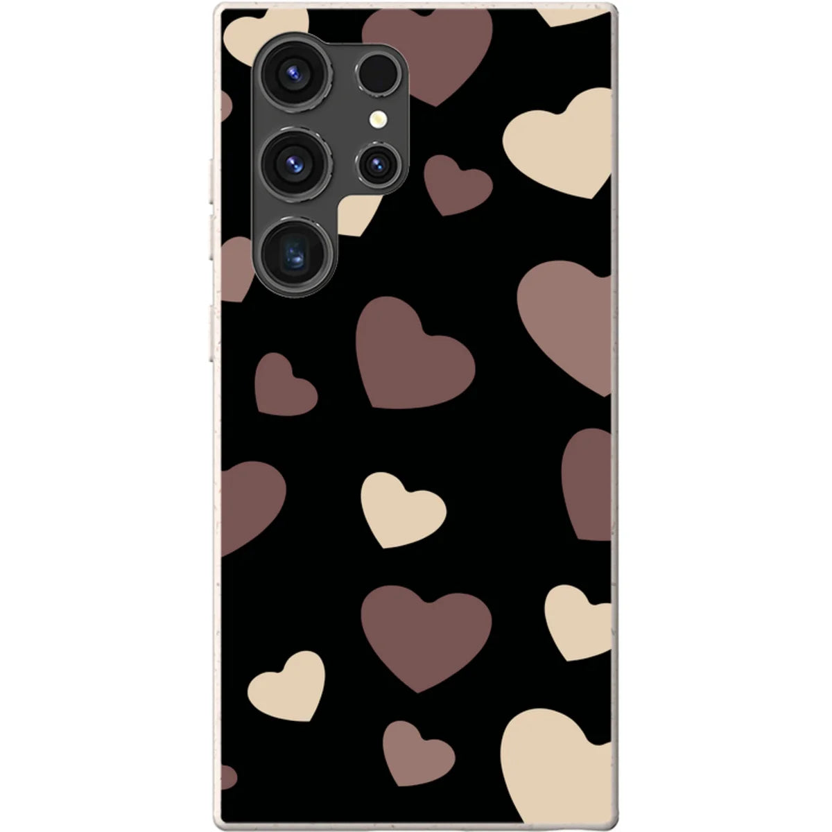 White & Black Hearts — S23 Ultra Samsung Galaxy Bio-degradable Case — Finnaij