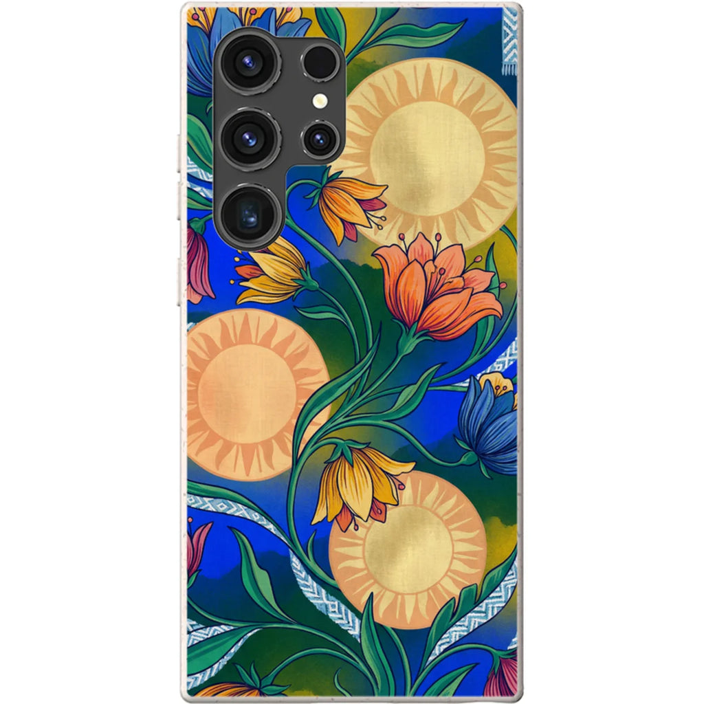Midnight Sun Garden by Aino Kallio — S23 Ultra Samsung Galaxy Bio-degradable Case — Finnaij