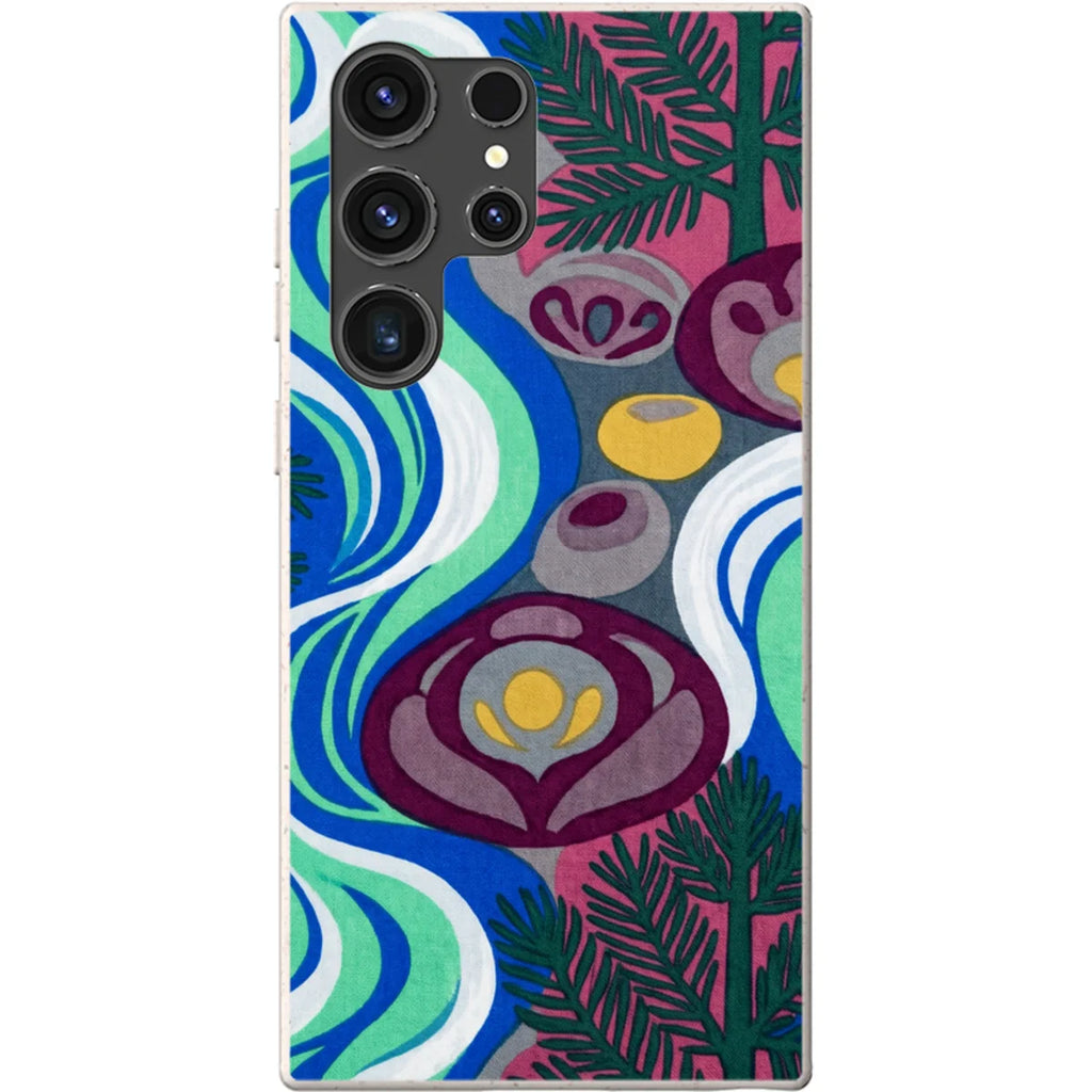 Sauna Bloom Motif by Aino Kallio — S23 Ultra Samsung Galaxy Bio-degradable Case — Finnaij
