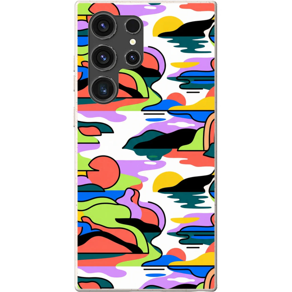 Archipelago Color Motion by Salla Niemi — S23 Ultra Samsung Galaxy Bio-degradable Case — Finnaij