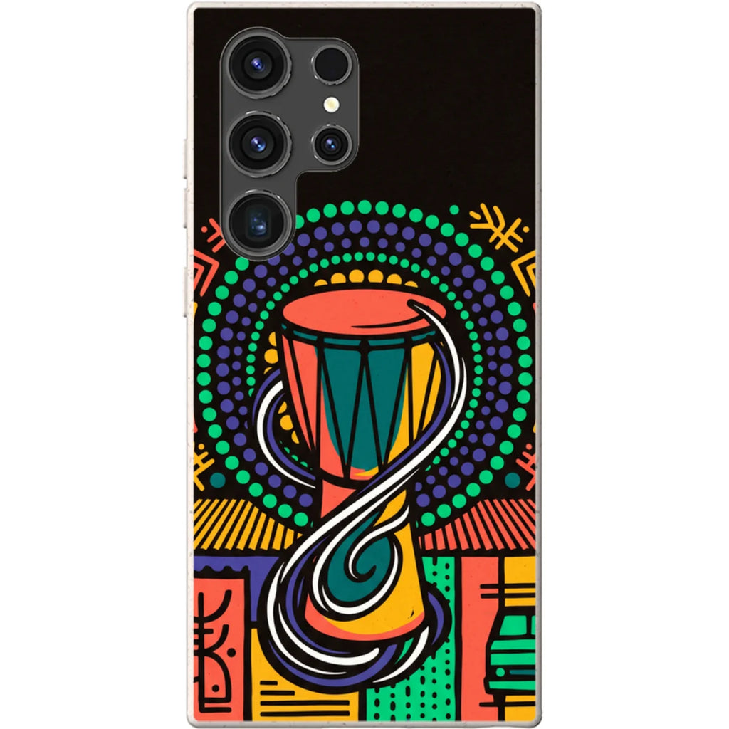 Talking Drum Halo by Ada Okoye — S23 Ultra Samsung Galaxy Bio-degradable Case — Finnaij