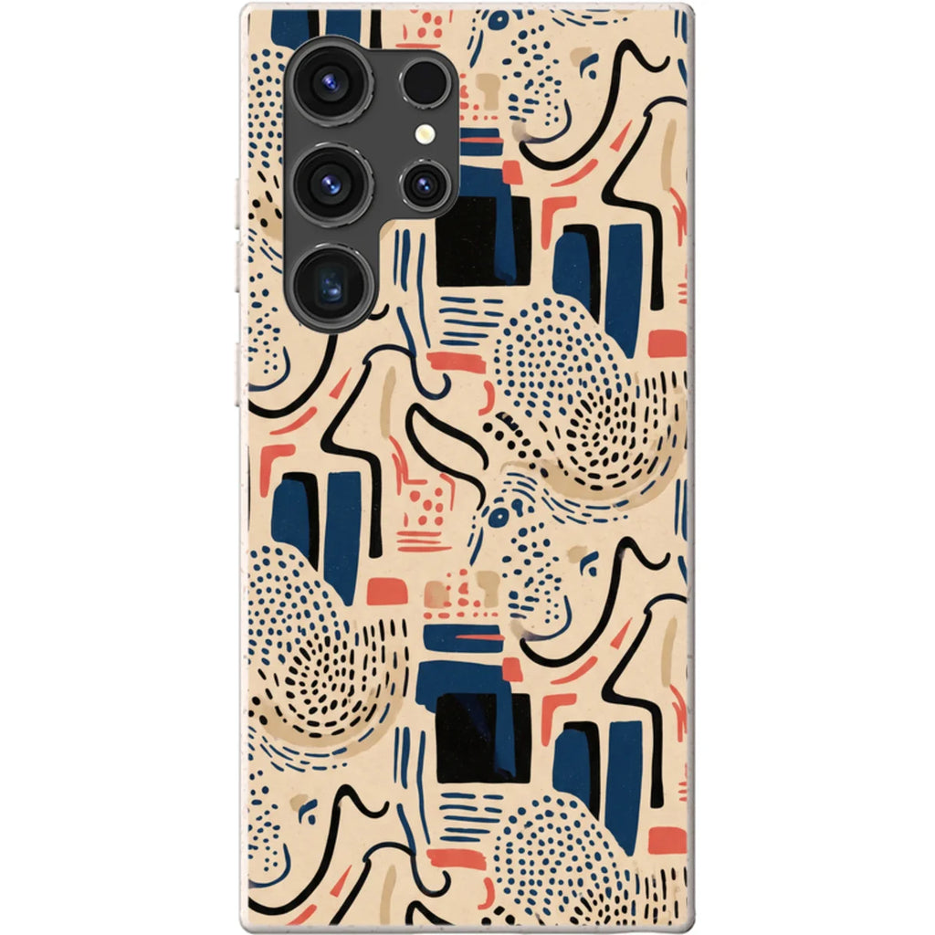 Sandstone Adire by Ada Okoye — S23 Ultra Samsung Galaxy Bio-degradable Case — Finnaij