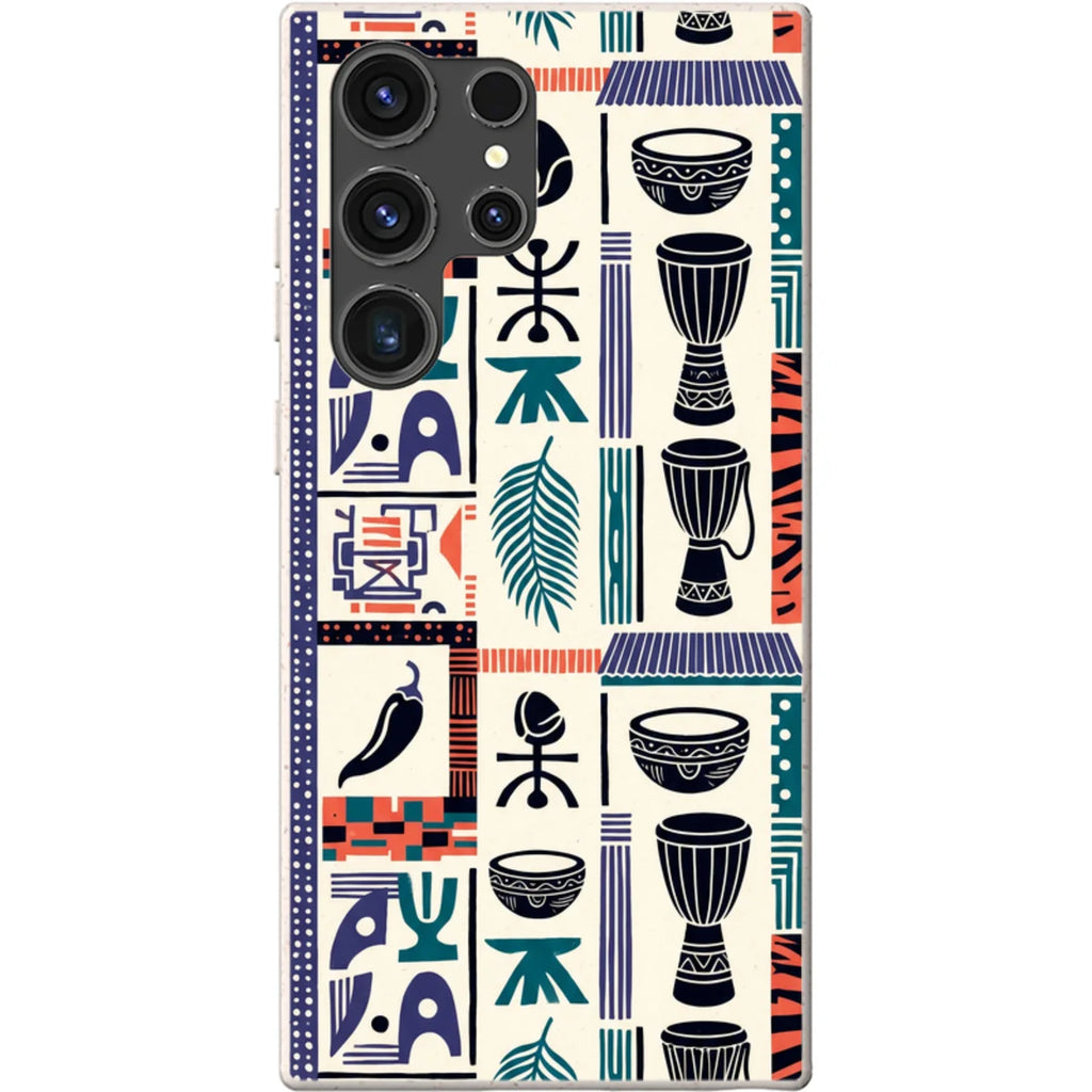 Market Day Icons by Ada Okoye — S23 Ultra Samsung Galaxy Bio-degradable Case — Finnaij