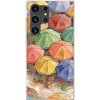 Market Umbrellas from Above by Tobi Akinyemi — S23 Ultra Samsung Galaxy Bio-degradable Case — Finnaij