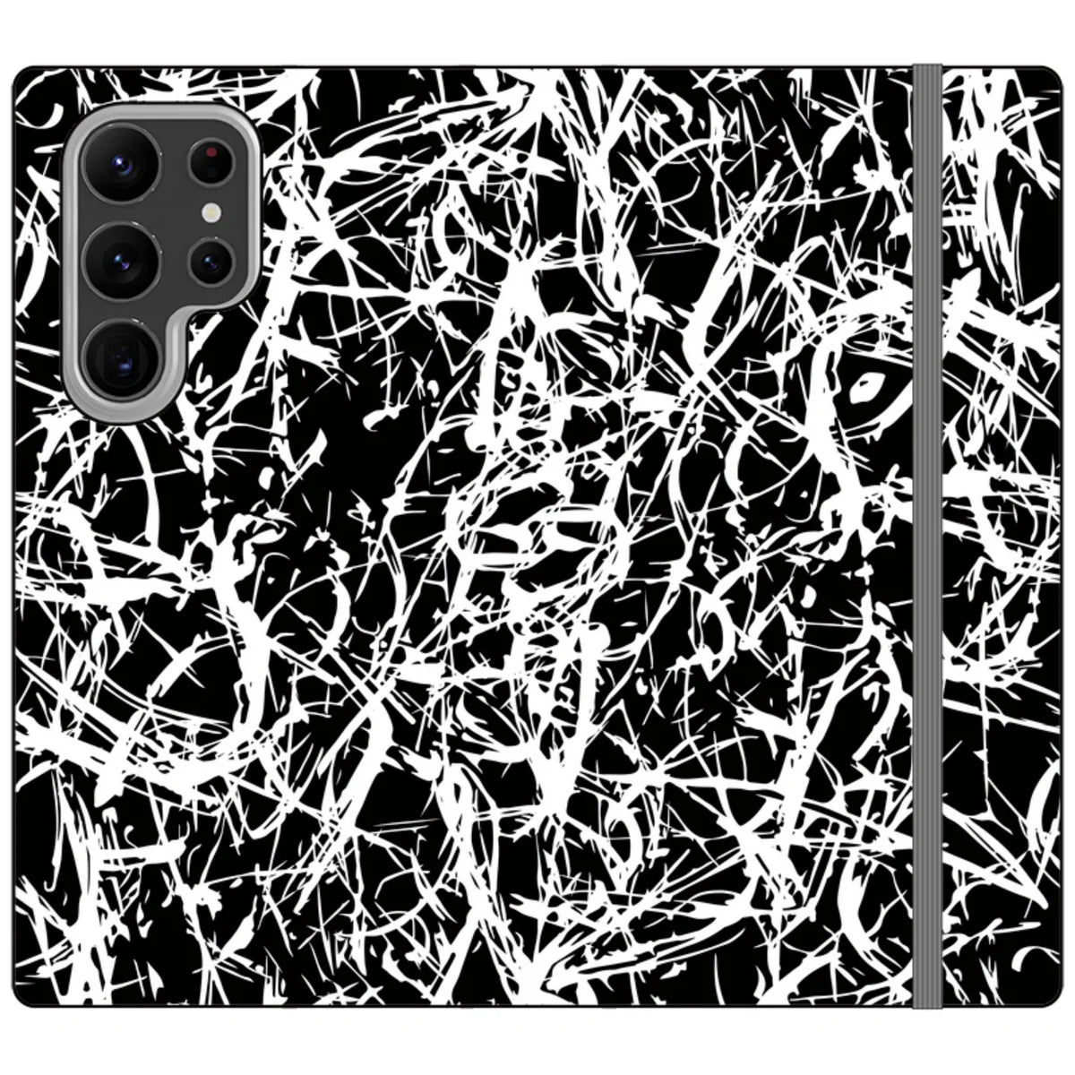 Black-White Grunge — S23 Ultra Wallet Case — Finnaij