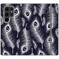 Feathers in Bloom Vegan Leather — S23 Ultra Wallet Case — Finnaij