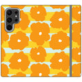 Bold Floral Orange — S23 Ultra Wallet Case — Finnaij