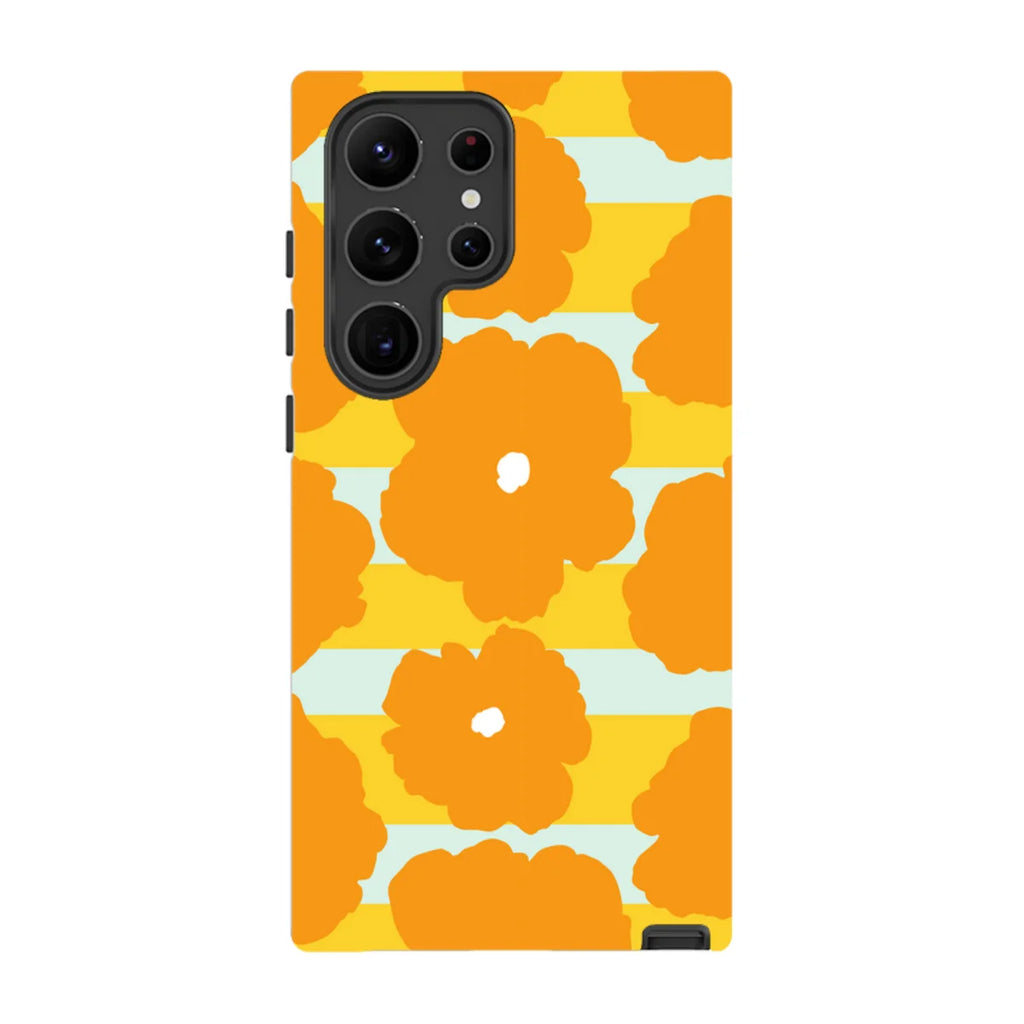 Bold Floral Orange — S23 Ultra Tough Case — Finnaij
