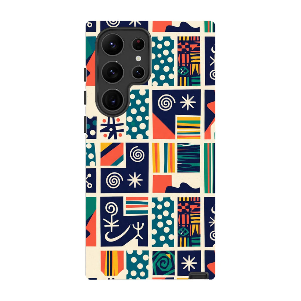 Coastal Indigo Tiles by Ada Okoye — S23 Ultra Tough Case — Finnaij