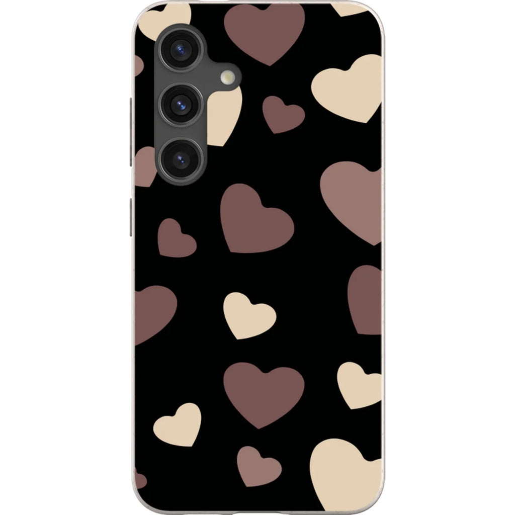 White & Black Hearts — S24 Samsung Galaxy Bio-degradable Case — Finnaij