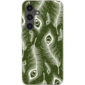 Feathers in Bloom Army Green — S24 Samsung Galaxy Bio-degradable Case — Finnaij