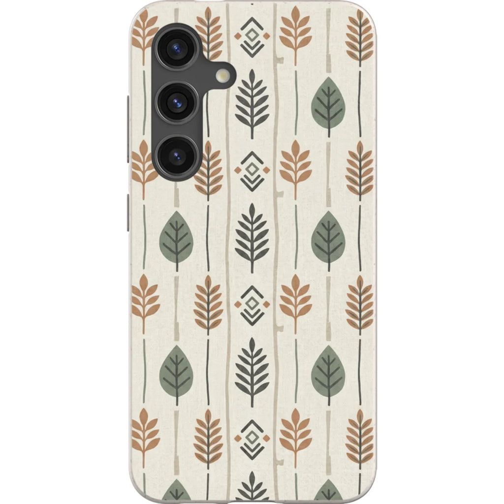 Birch and Linen Pattern by Elsi Vaarala — S24 Samsung Galaxy Bio-degradable Case — Finnaij