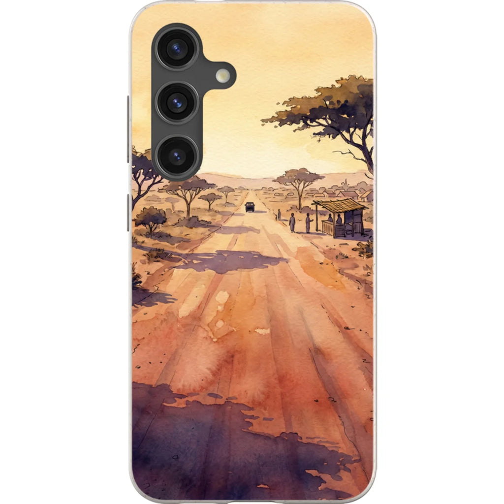Laterite Road Golden Hour by Tobi Akinyemi — S24 Samsung Galaxy Bio-degradable Case — Finnaij