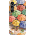 Market Umbrellas from Above by Tobi Akinyemi — S24 Samsung Galaxy Bio-degradable Case — Finnaij