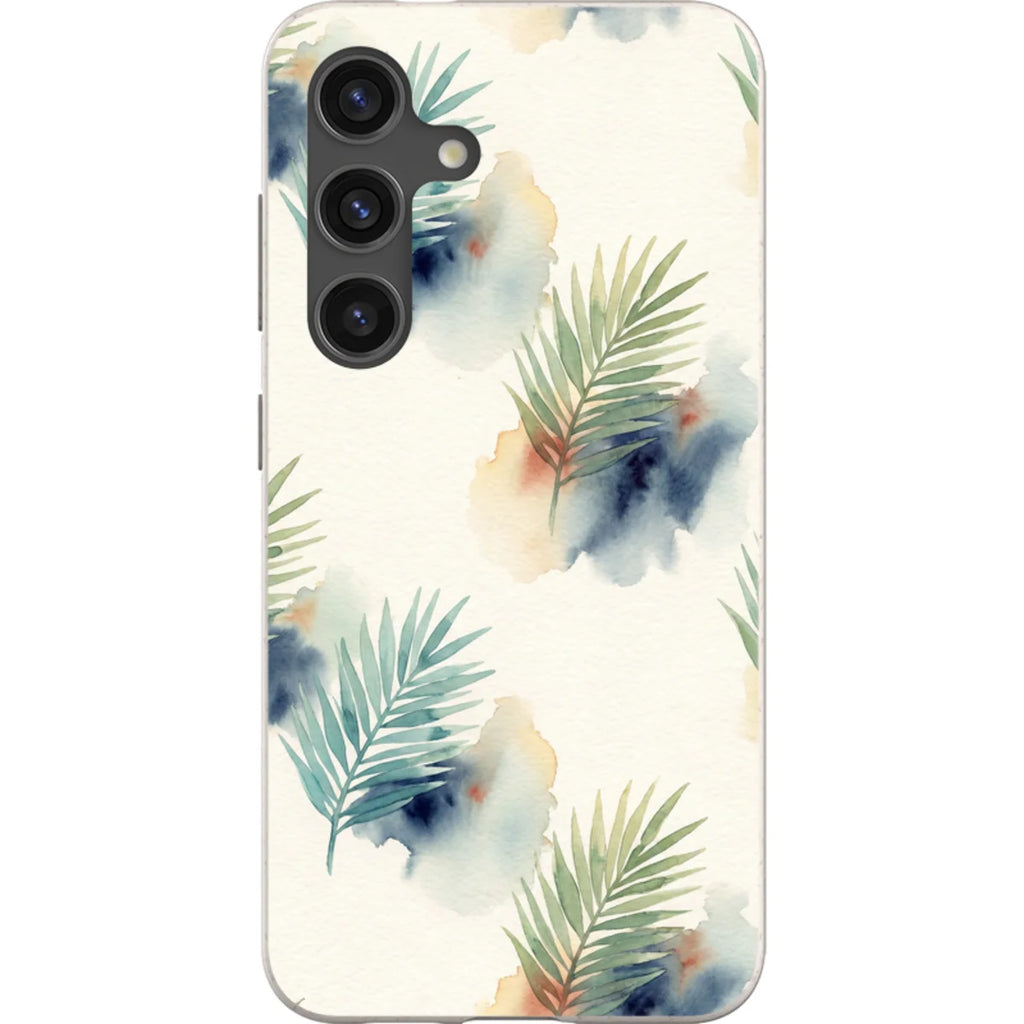 Palm Frond Breeze Pattern by Tobi Akinyemi — S24 Samsung Galaxy Bio-degradable Case — Finnaij