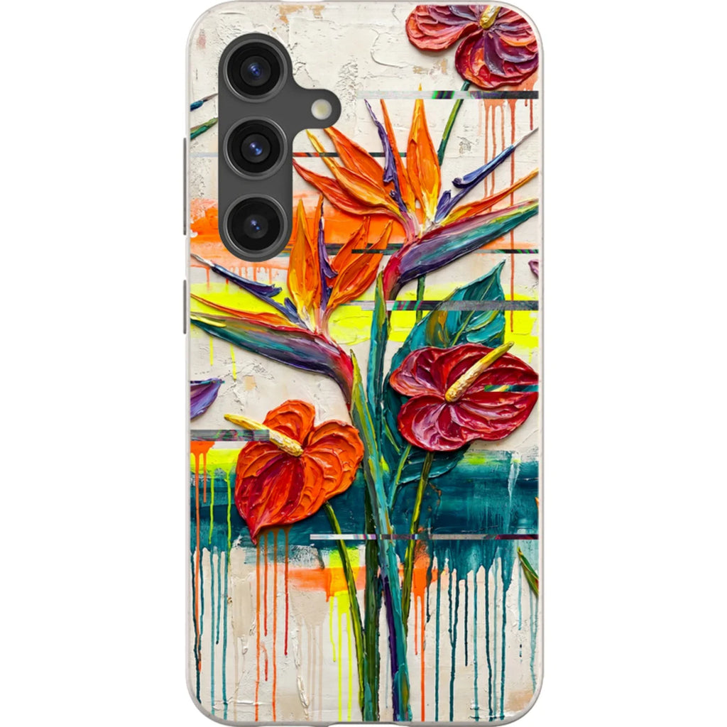 Tropical Flowers by Frida Lövström — S24 Samsung Galaxy Bio-degradable Case — Finnaij