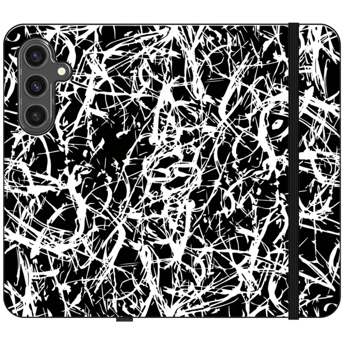Black-White Grunge — S24 Wallet Case — Finnaij