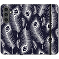Feathers in Bloom Vegan Leather — S24 Wallet Case — Finnaij
