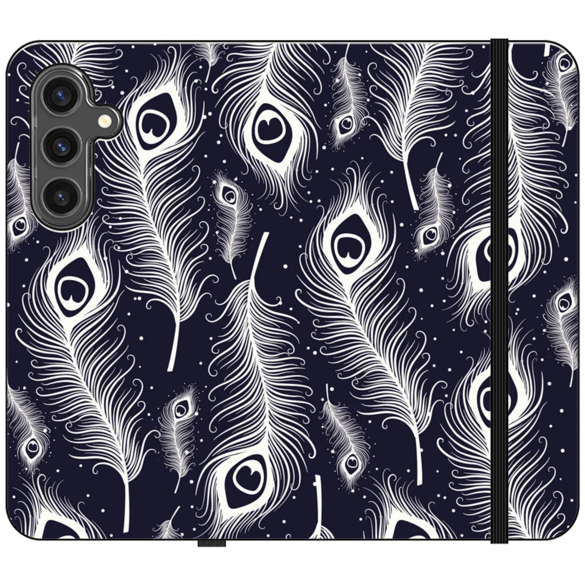 Feathers in Bloom Vegan Leather — S24 Wallet Case — Finnaij