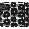 Bold Floral Black — S24 Wallet Case — Finnaij