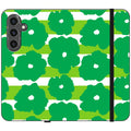 Bold Floral Green Vegan Leather — S24 Wallet Case — Finnaij