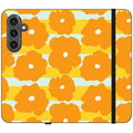 Bold Floral Orange — S24 Wallet Case — Finnaij