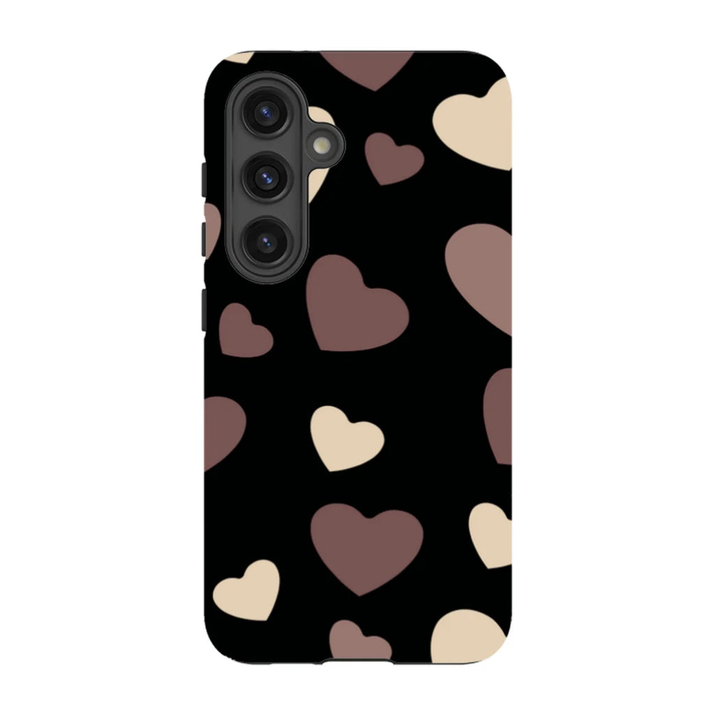 White & Black Hearts — S24 Tough Case — Finnaij