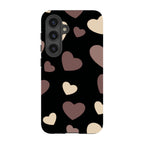 White & Black Hearts — S24 Tough Case — Finnaij