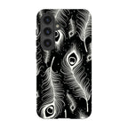 Feathers in Bloom Black — S24 Tough Case — Finnaij