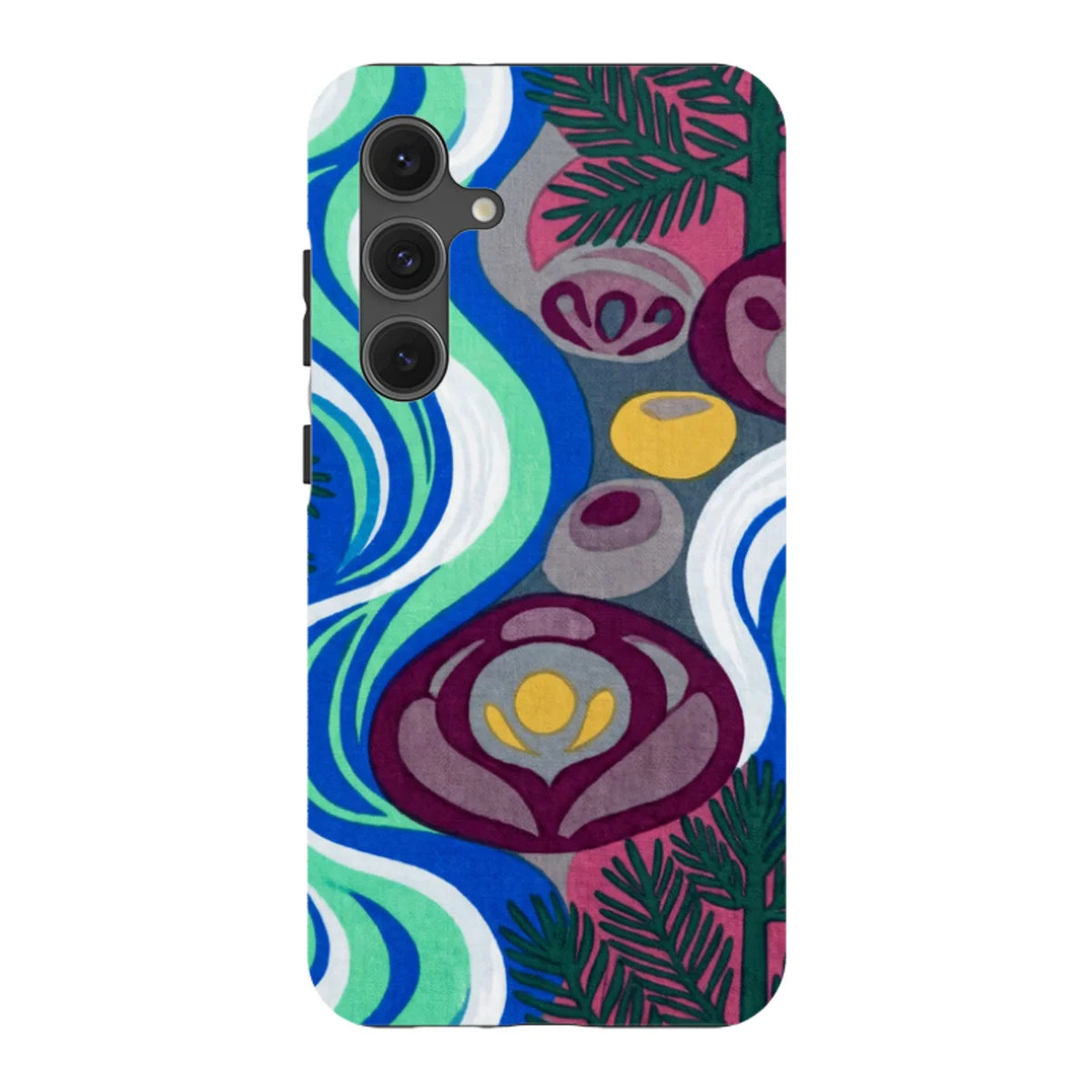 Sauna Bloom Motif by Aino Kallio — S24 Fan Edition Tough Case — Finnaij