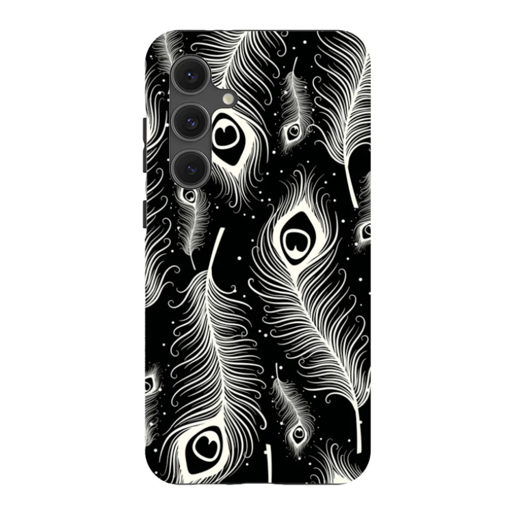 Feathers in Bloom Black — S24 Fan Edition Tough Case — Finnaij