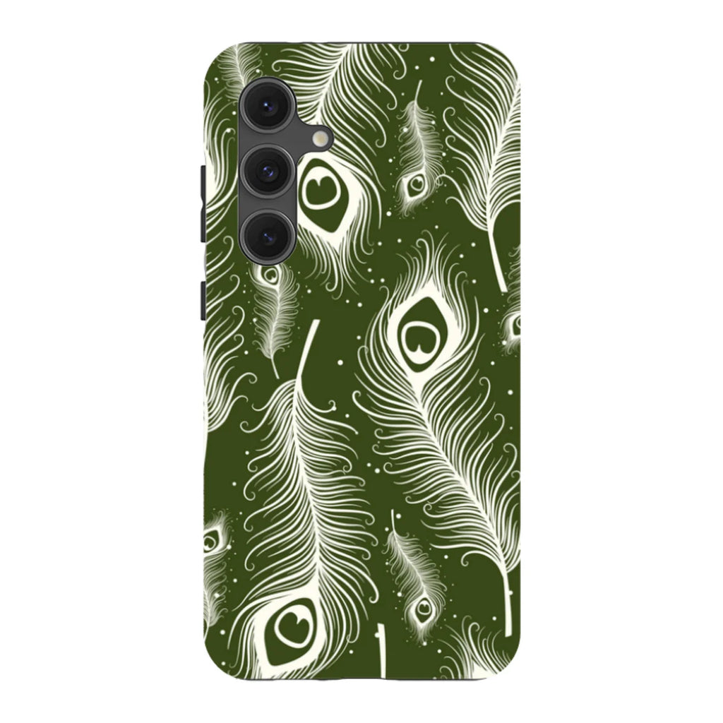 Feathers in Bloom Army Green — S24 Fan Edition Tough Case — Finnaij