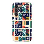 Coastal Indigo Tiles by Ada Okoye — S24 Fan Edition Tough Case — Finnaij